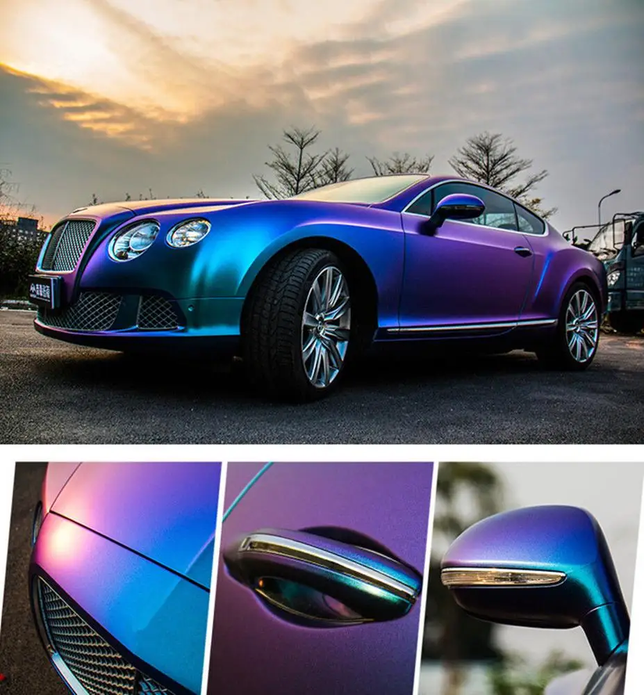 PVC Material Extravagant Series Chameleon Glitter Pearl Shiny Pearlized Diamond Vinyl Car Wrap  for Car Whole Body