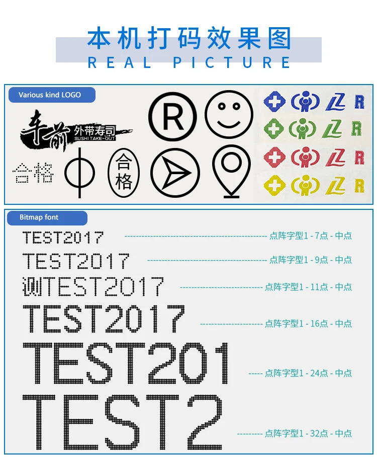 RTS Small Character Batch Automatic Expiry Date Hand  Printer for Plastic Bag Pipe Corrugated Box  White Ink Jet Handjet Printer