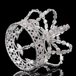 Популярные короны для взрослых, мужской костюм принца на день рождения, короли, цельнометаллическая корона с кристаллами