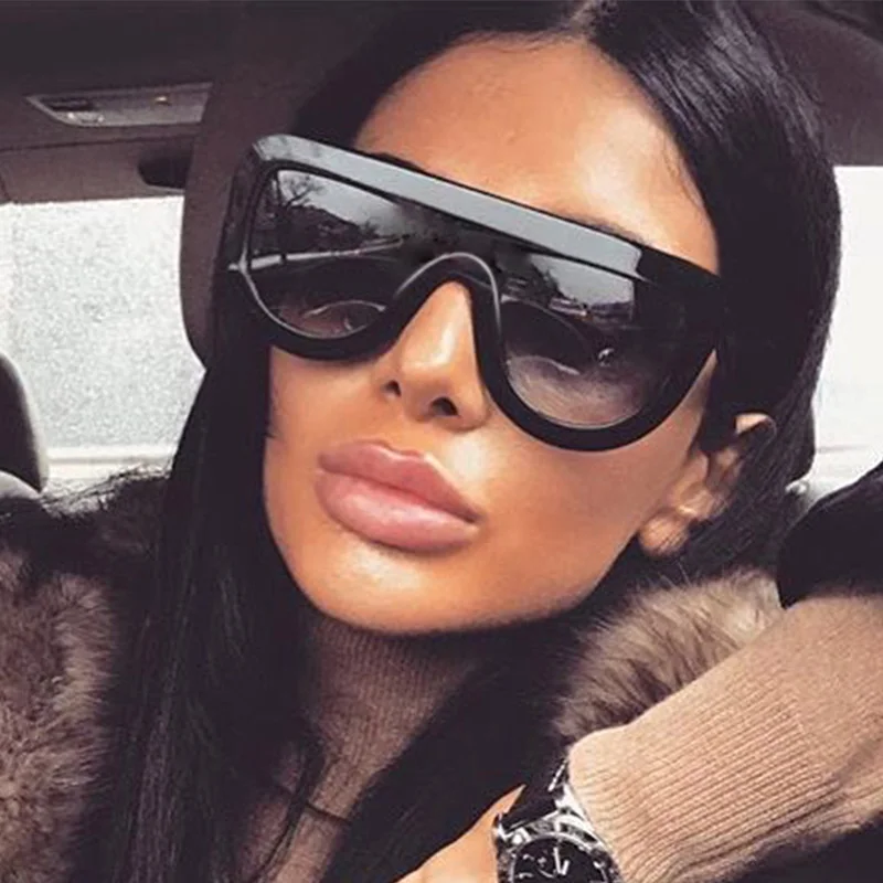 Retro Custom Square Oversized Steampunk Sunglasses for Women Men