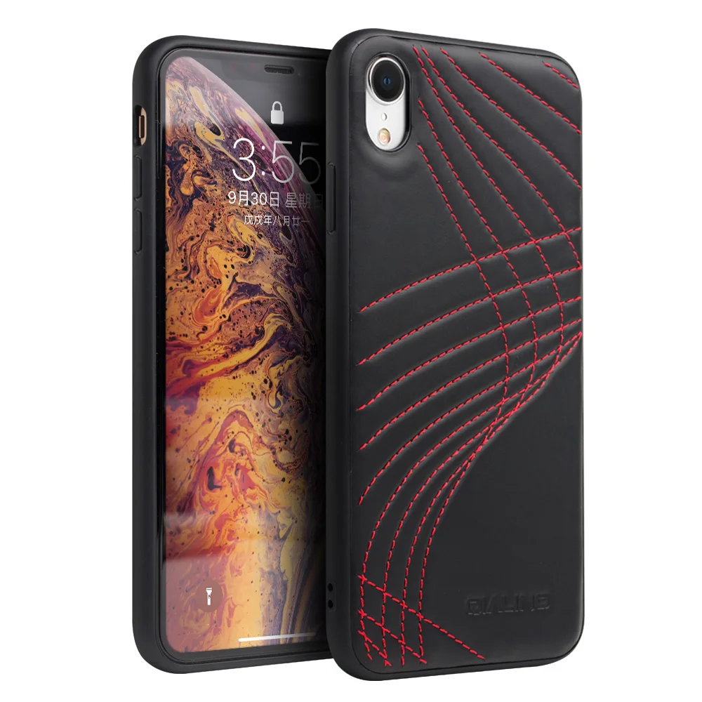 Capa Couro iPhone X/Xs e Xs Max Preta – Infinito