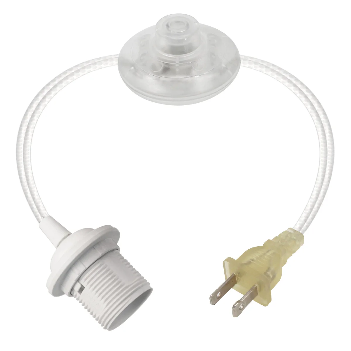 Salt Lamp Wire Us 2 Pin Plug With Dimmer E14 Lamp Cord Sets E14 Plastic Half Thread Socket - Buy Wholesale Dimmer E14 Lamp Cord Usa,Eu/uk/us/au Salt Lamp Power Cord