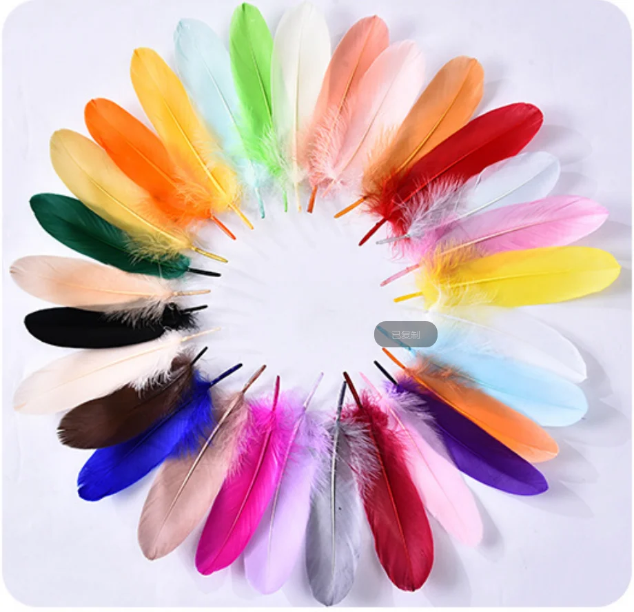 200pcs) Goose Feather/colorful Feather Decor Diy Jewelry