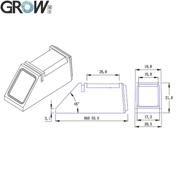 GROW R308 Optical Fingerprint Access Control Reader Device With Free SDK