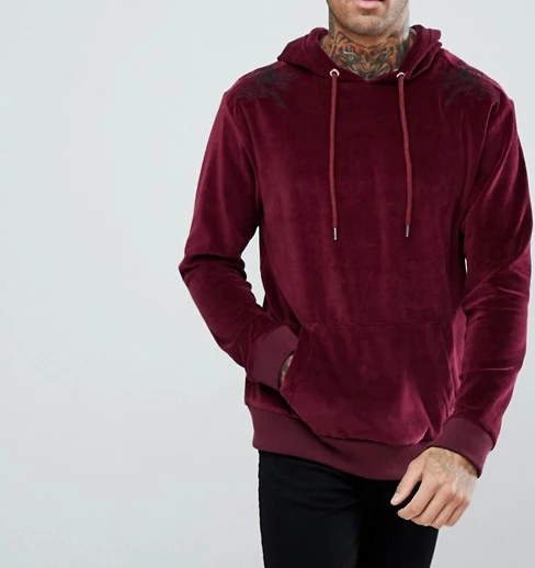 velour pullover mens