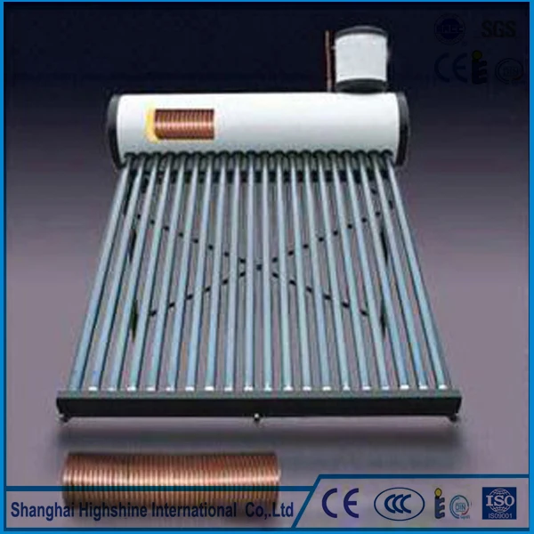 Custom Printed Fan Coil Unit Solar air Collector Compact Integrated Solar Water Heater with Copper Coil Tank
