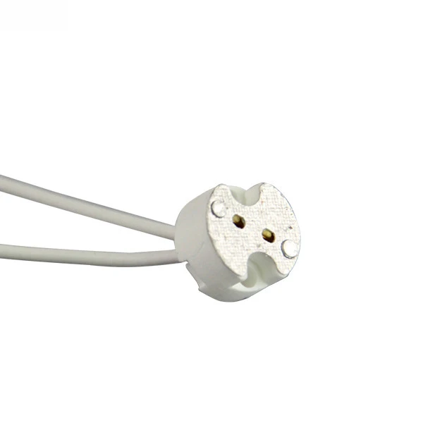 Lot De 10 Douilles GU5.3 MR16 Céramique Avec Câble Silicone – 12V-250V 2A 100W Max, Compatible LED/Halogène G4 GU4 G6.35