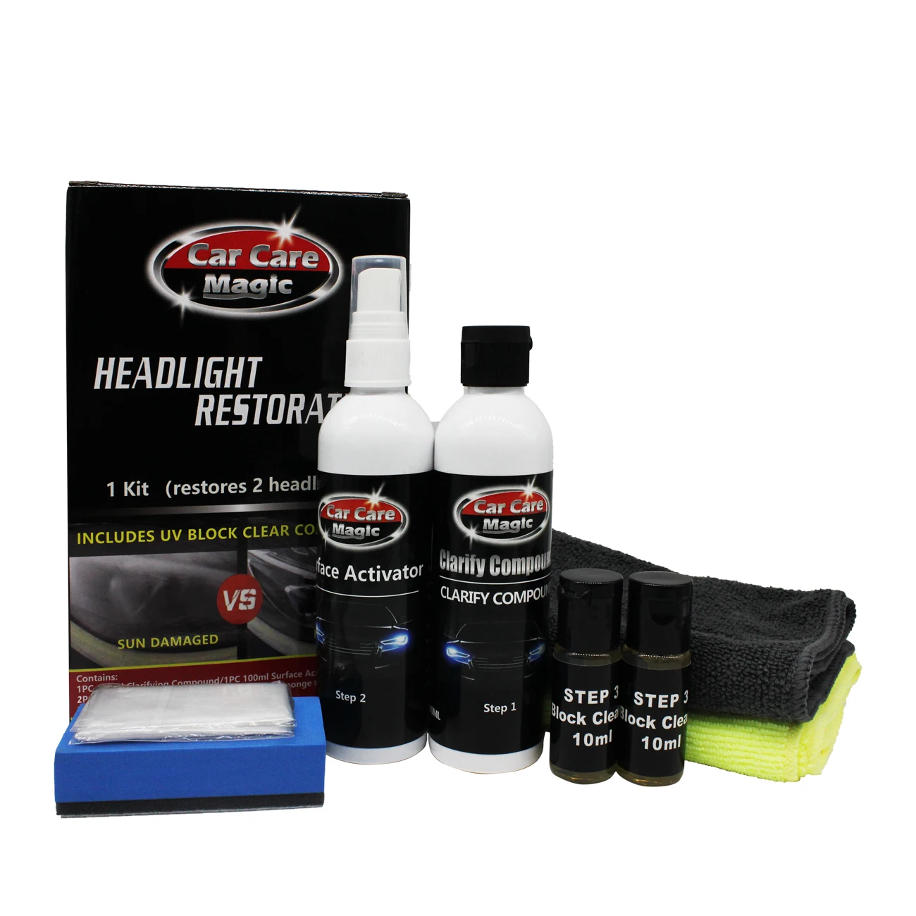 Набор для ремонта автомобильных фар средство полировки линз «сделай сам»