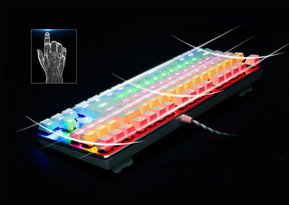 Mechanical Keyboard with Blue Switches RGB Backlit 104-Key Gaming Keyboard