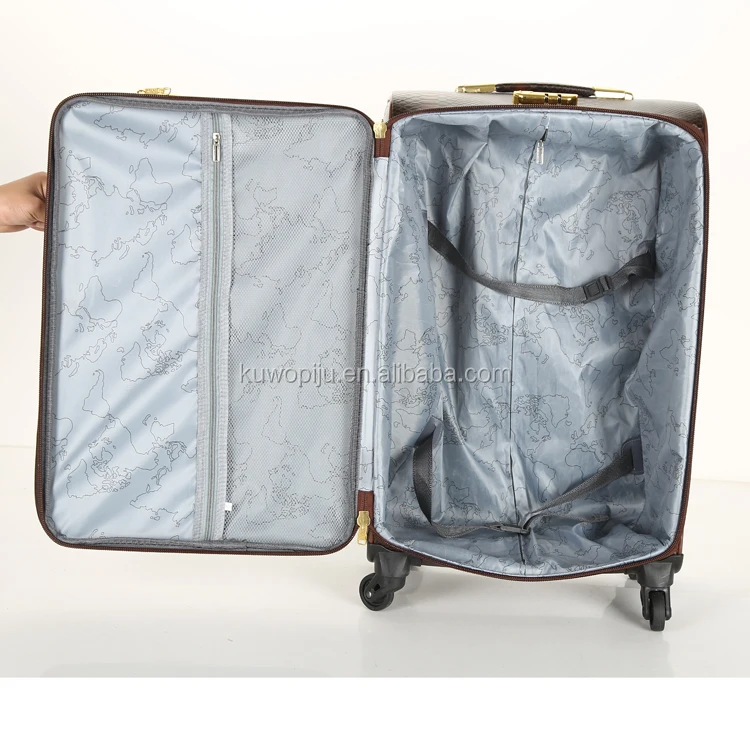 
 Коричневый роликовый Спиннер, 4 колеса, из искусственной кожи, ПВХ, 3 шт., наборы чемоданов  