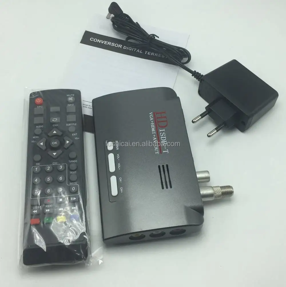 VGA Tv Tuner Box Monitor HD ISDB-T VGA+HD-MI+AV OUT Tv Tuner Set Top Box Operating System Digital Brazil Channels