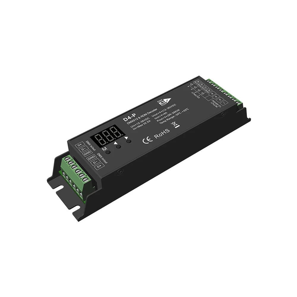 SKYDANCE D4-P DMX Decoder - 4channel 8A/CH RDM Decoder