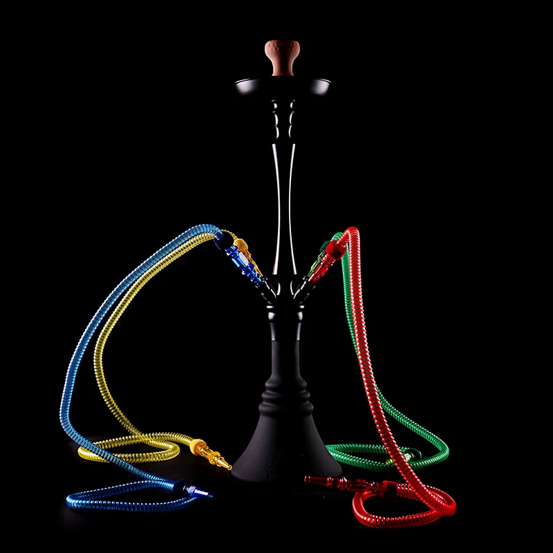 Big Size Aluminum Hooka Glass Waterpipe Large 4 Hoses Sheesha Hookah