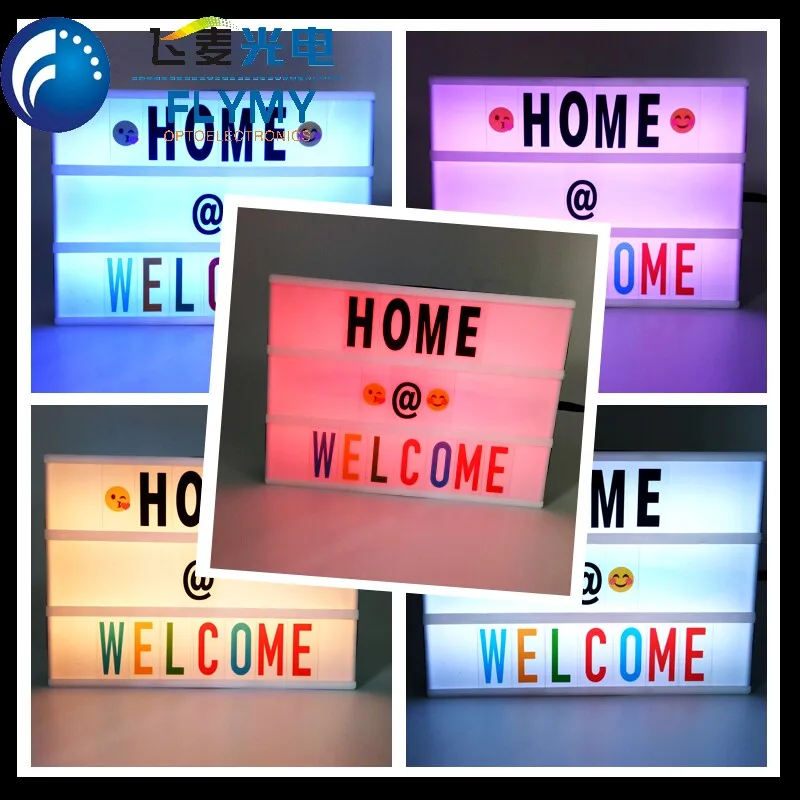 LED A4 Light Box Con 192 Caratteri, Lettere, Numeri, Cinema Lightbox - 10