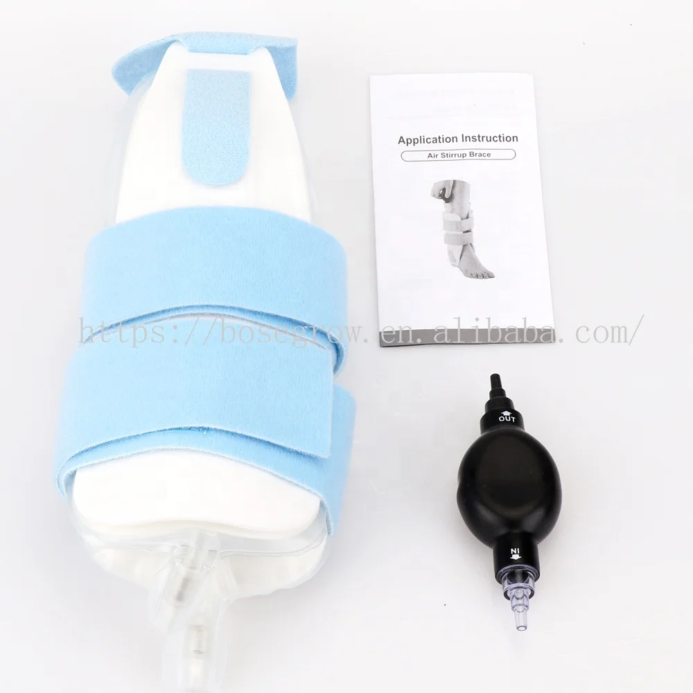 Adjustable Pneumatic Ankle Splint Fracture Support Stabilizer Pump Aircast Ankle Brace for Adults Air Stirrup Ankle Brace
