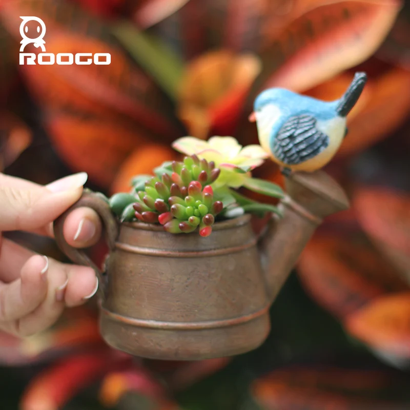 Roogo каучуковые коррозионные цветочные горшки для балкона в форме душа