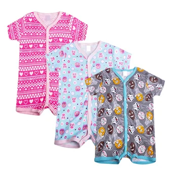 Low MOQ Best Quality Newborn Toddlers Jumpsuits Cotton Baby Onesie Pajamas