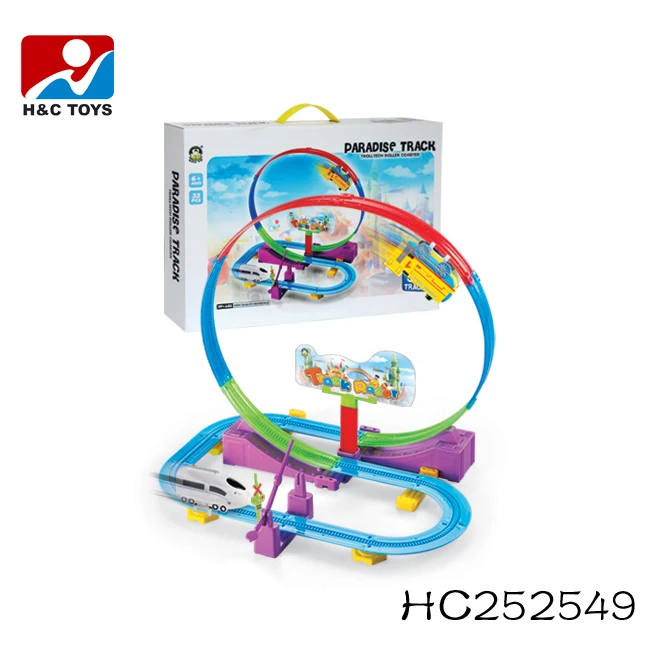 Plastic Train Tracks Toy Game orbit Rail Car Toy Promotion Toys for Kids