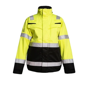 2026 Factory Price Yellow Anti Fire Reflective Wokwear FR Safety Mens Winter Jacket Clothing for Industrial