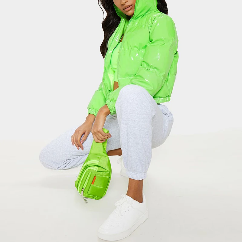 Neon Green Puffer Bag — CSB WORLD