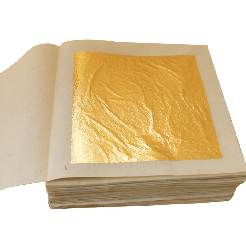 Сусальное золото чистое. Декор "золотой лист". Сусальное золото пищевое. Крафтовая фольгированная бумага. Сусальное золото листы