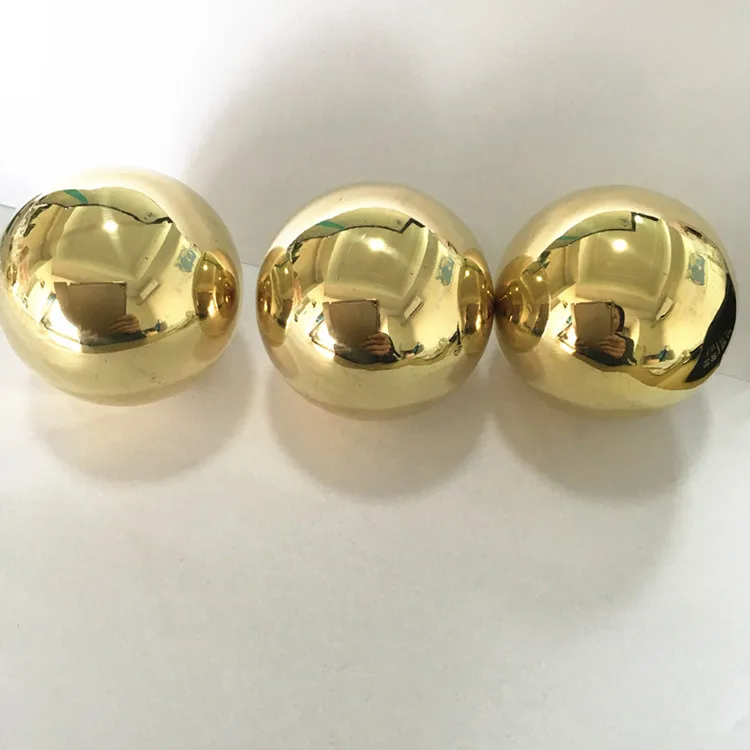 35毫米镜面抛光空心黄铜球体免费送货