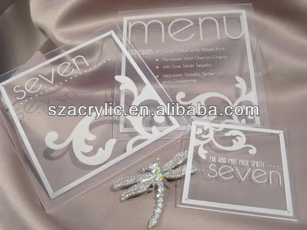 custom acrylic wedding invitation