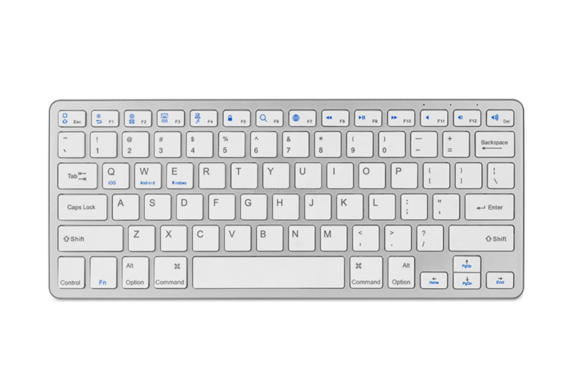 Draadloos Bluetooth-toetsenbord met Touchpad Numeriek Toetsenbord, 78 Toetsen Draagbaar RGB Verlicht Slim Toetsenbord met Touchpad Voor Computer Laptop(Grijs