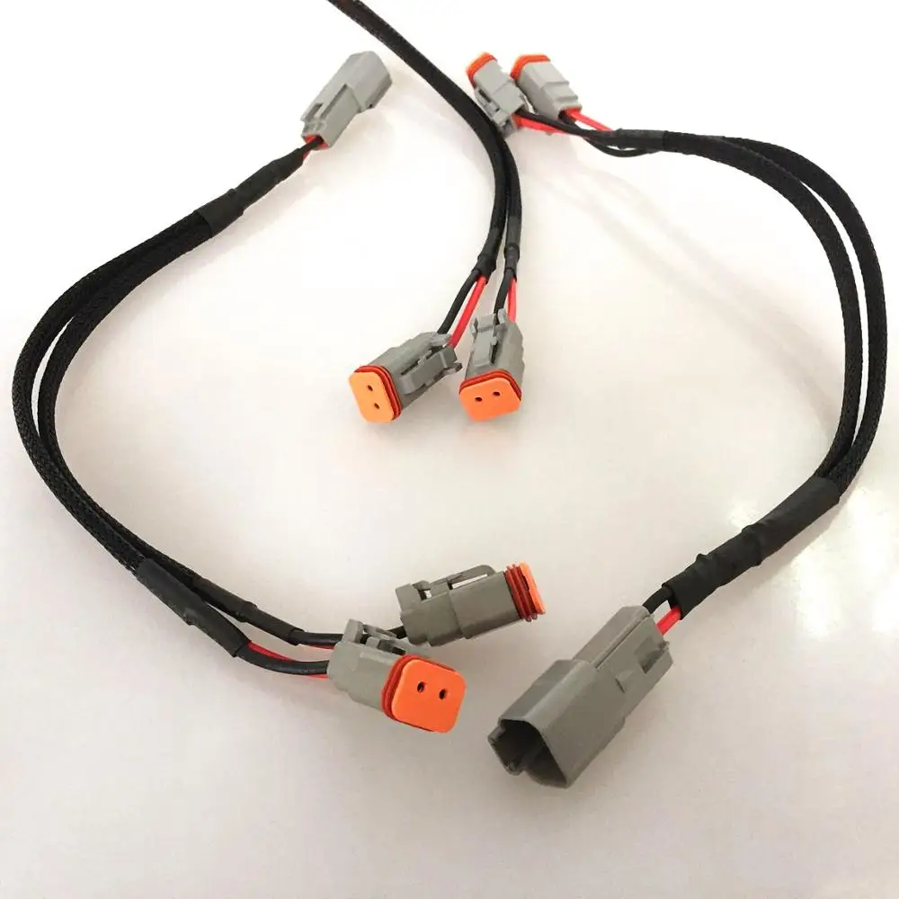 Автомобильные Y-образные двойные выходы Deutsch DT DTP адаптеры разъемы разветвители для автомобиля светодиодная противотуманная 30 см