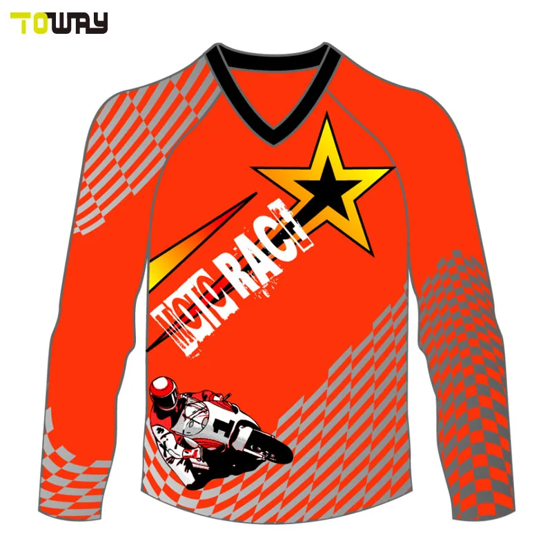 Custom Sublimated Motocross Jersey Blank Fabric