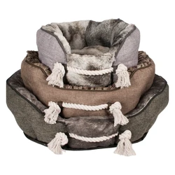 Washable four seasons for new product plush pet bed multi-size wholesale dog bed