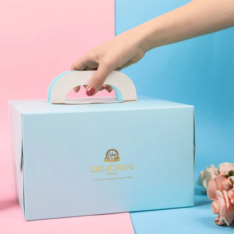 
 Оптовая продажа, розовая Подарочная коробка для торта на день рождения, 10 дюймов, картонная коробка для свадебного торта  