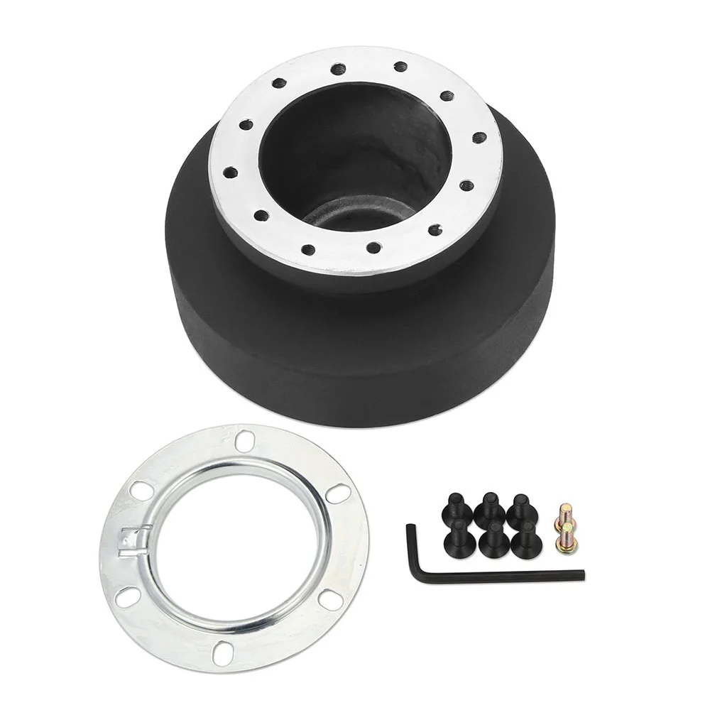 Car Steering Wheel Hub Adapter - MASO Universal Steering Wheel Quick Release Hub Adapter Snap Off Boss Kit (Black