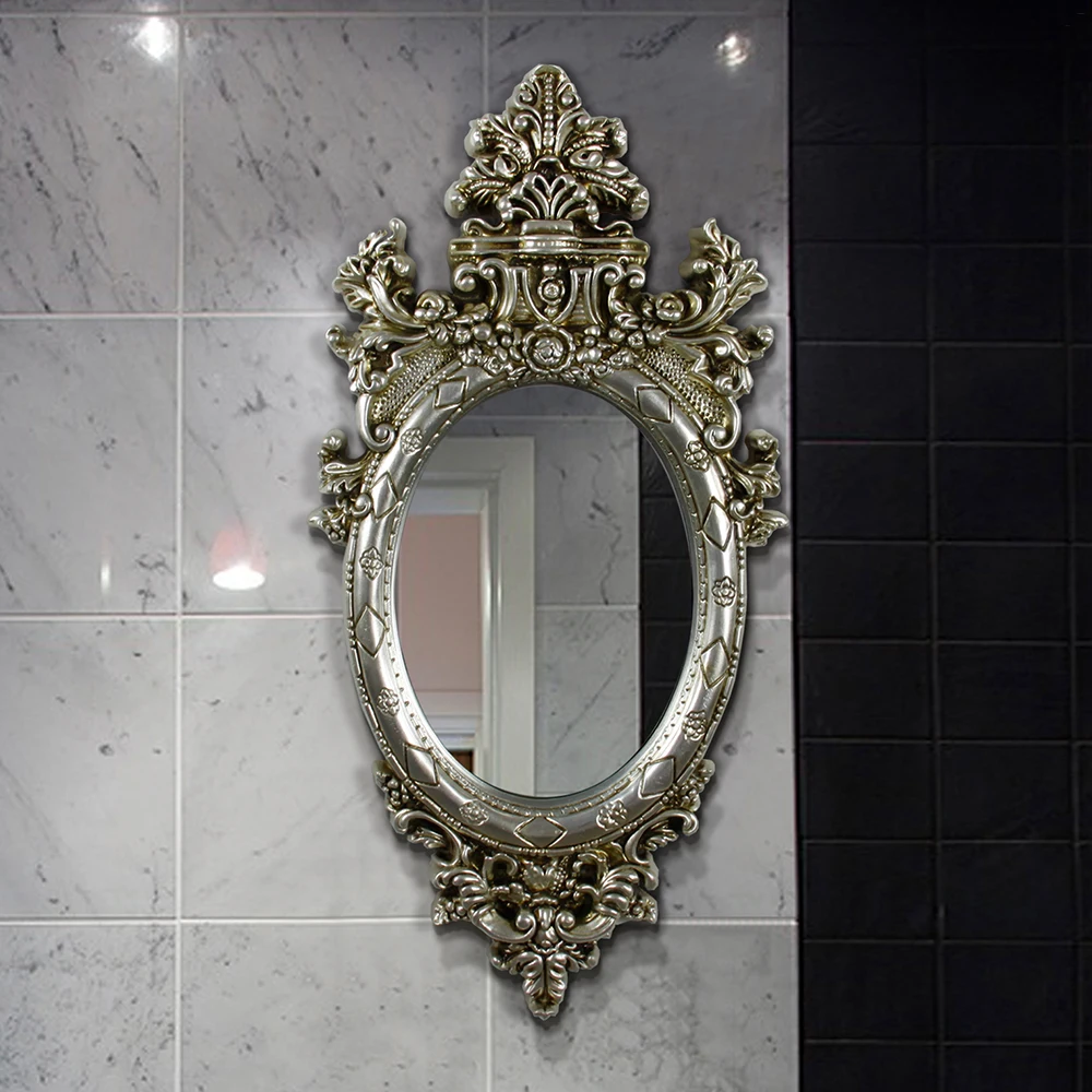 装饰大银经典巴洛克椭圆形镜框圆壁镜 - buy oval mirror,classic