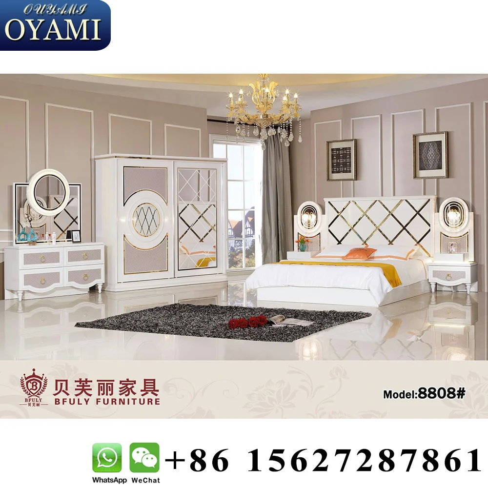 New Design King Size Bed With Led Light Bedroom Furniture Set View King Size Bed Oyami Product Details From Longmen Oyami Building Material Factory On Alibaba Com