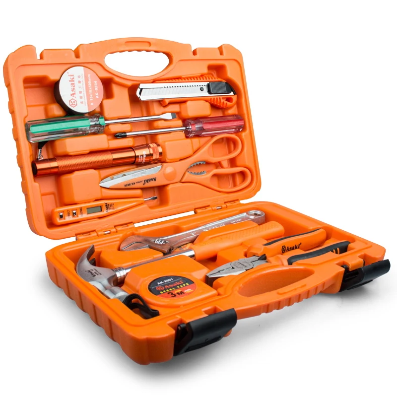 Asaki 12pcs Multifunction Home Use Kit Tool Household Tool Set Household Service Tool