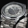 3 black dial silver strap