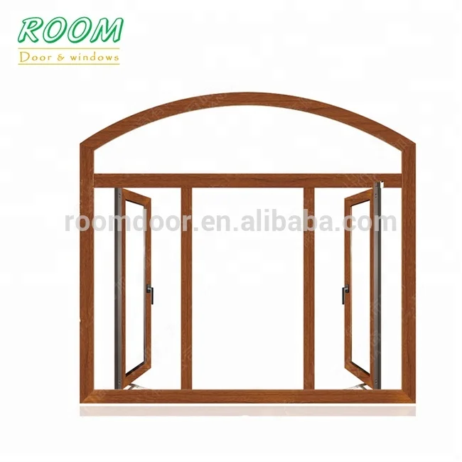 Simple Modern Round Wood Window Grill Designs in Kerala