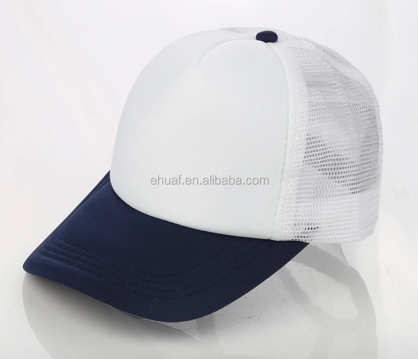 Blank 5 Panel Mesh Trucker Cap Curved Bill Cap Multi Color Soft Foam Hat Advertising Promotional Blank Cap Snapback Hat
