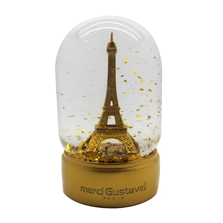 Hottest Snow Globe Resin Eiffel Tower Custom Glass Snow Globes  Water Globes  Resin Gifts Statue Decor Home House Ornaments