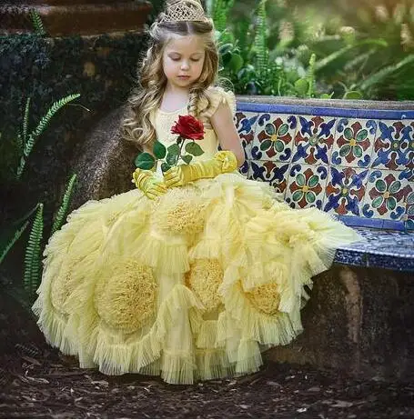 yellow party dress for baby girl