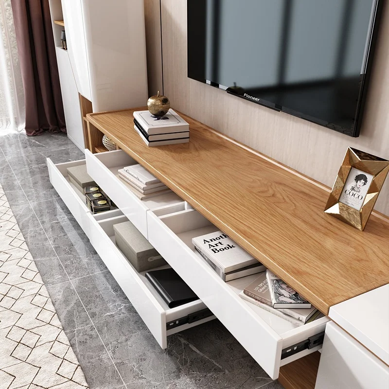 Customized  Modern Rectangular  MDF TV Stand Set Living Room Furniture