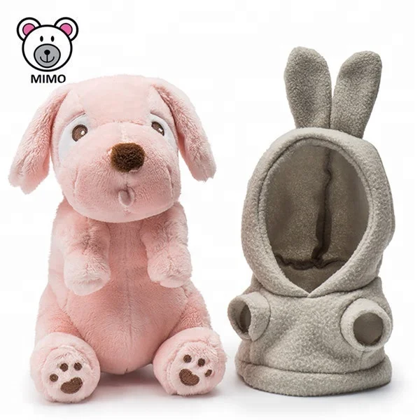 Amazon Best Sales Pretty Pink Puppy Dog Plush Toy With Hoodies Brand Logo  Custom Cute Kids Stuffed Animal Soft Plush Dog - Buy Plush Dog,Plush Dog Toy ,Dog Plush Toy Product on 