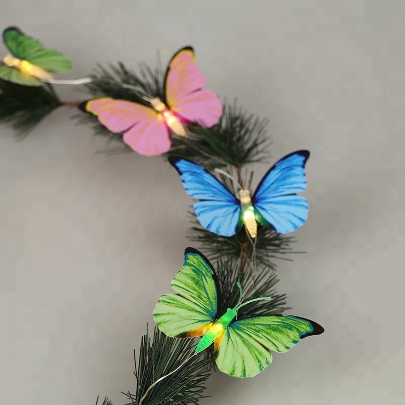 Rechargeable Battery Operated LED butterfly String Lights for Home Decor