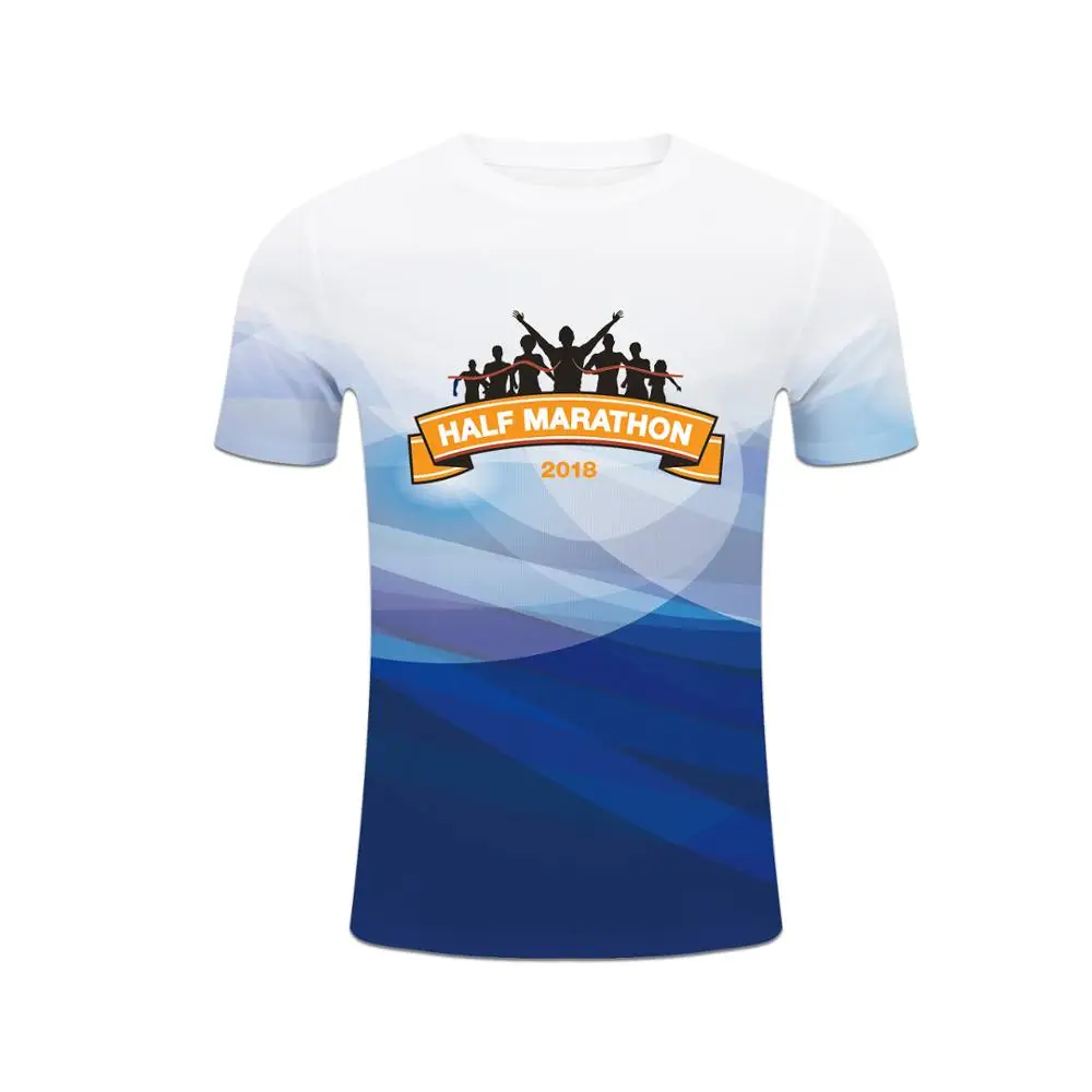 Wholesale Custom Polyester Sublimation t Shirts for Marathon