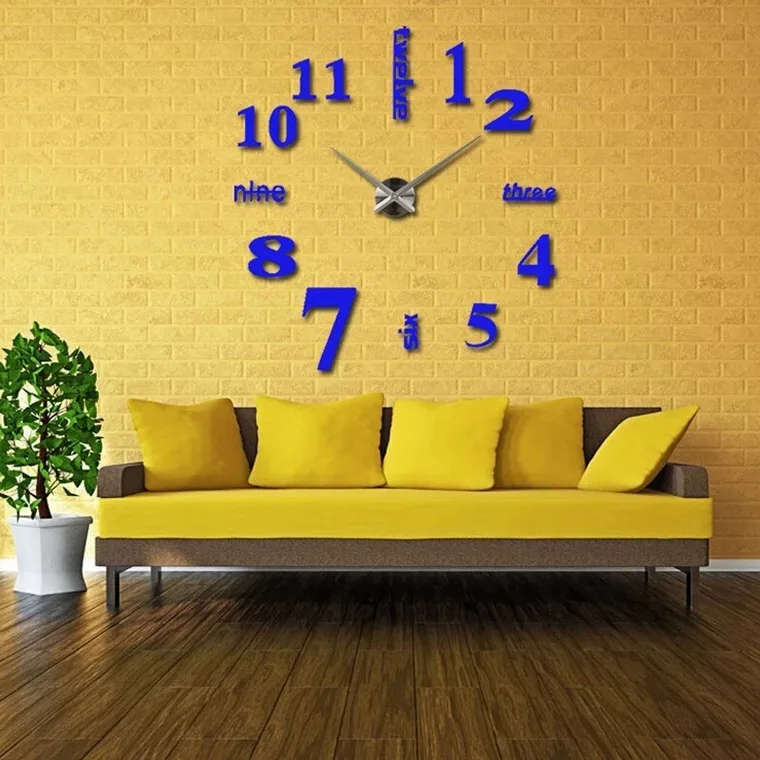 Compre 3d Moderno Simple Reloj Grande Reloj De Pared Salón Arte Creativo  Diy Personalidad Decoración Mudo Reloj De Pared y Relojes De Pared Diy Del  Péndulo, Reloj De Pared Grande de China