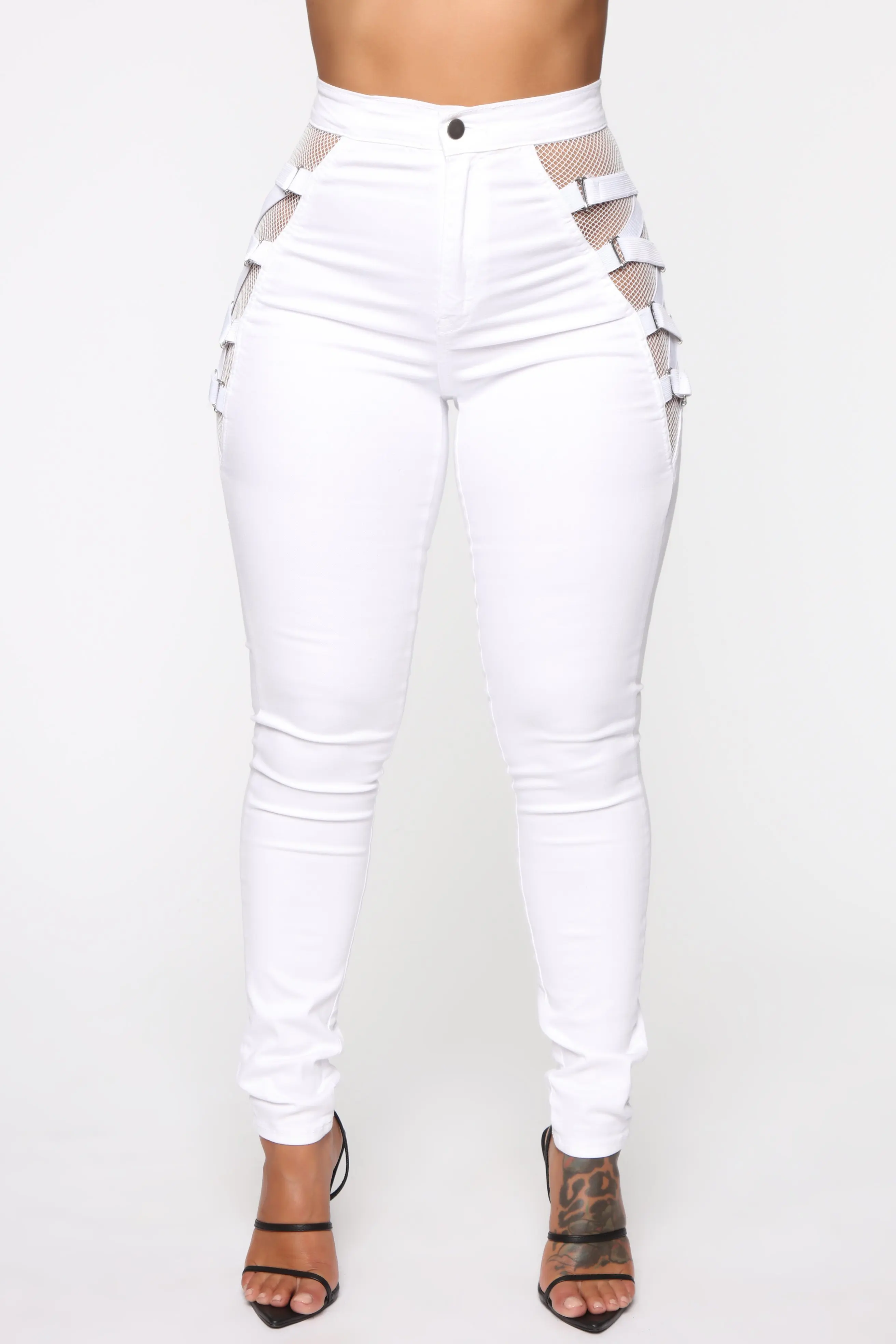 New Style Mesh Lace High Waist Wholesale Jeans Femmes Stretch Denim  Jeggings Jeans Women's Skinny Jeans