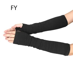 Женские зимние перчатки без пальцев рук теплые трикотажные длинные перчатки без пальцев Высокое качество перчатки