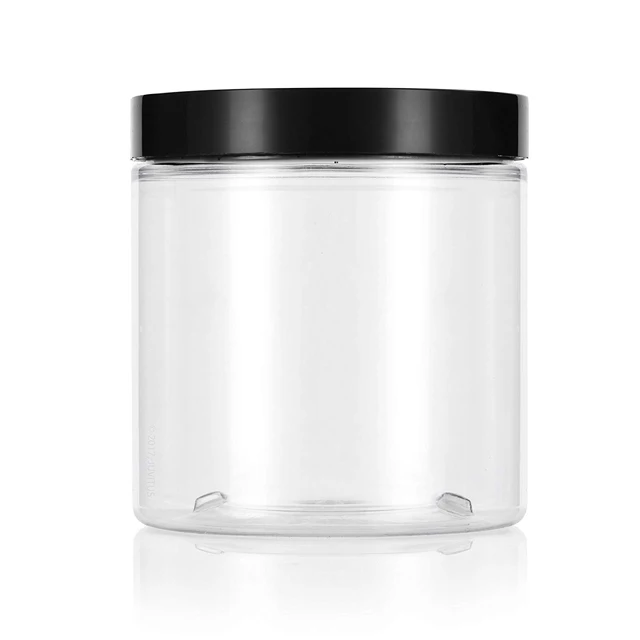 500ml Wide Mouth Clear Pet Ice Cream Jars Food Container Jars