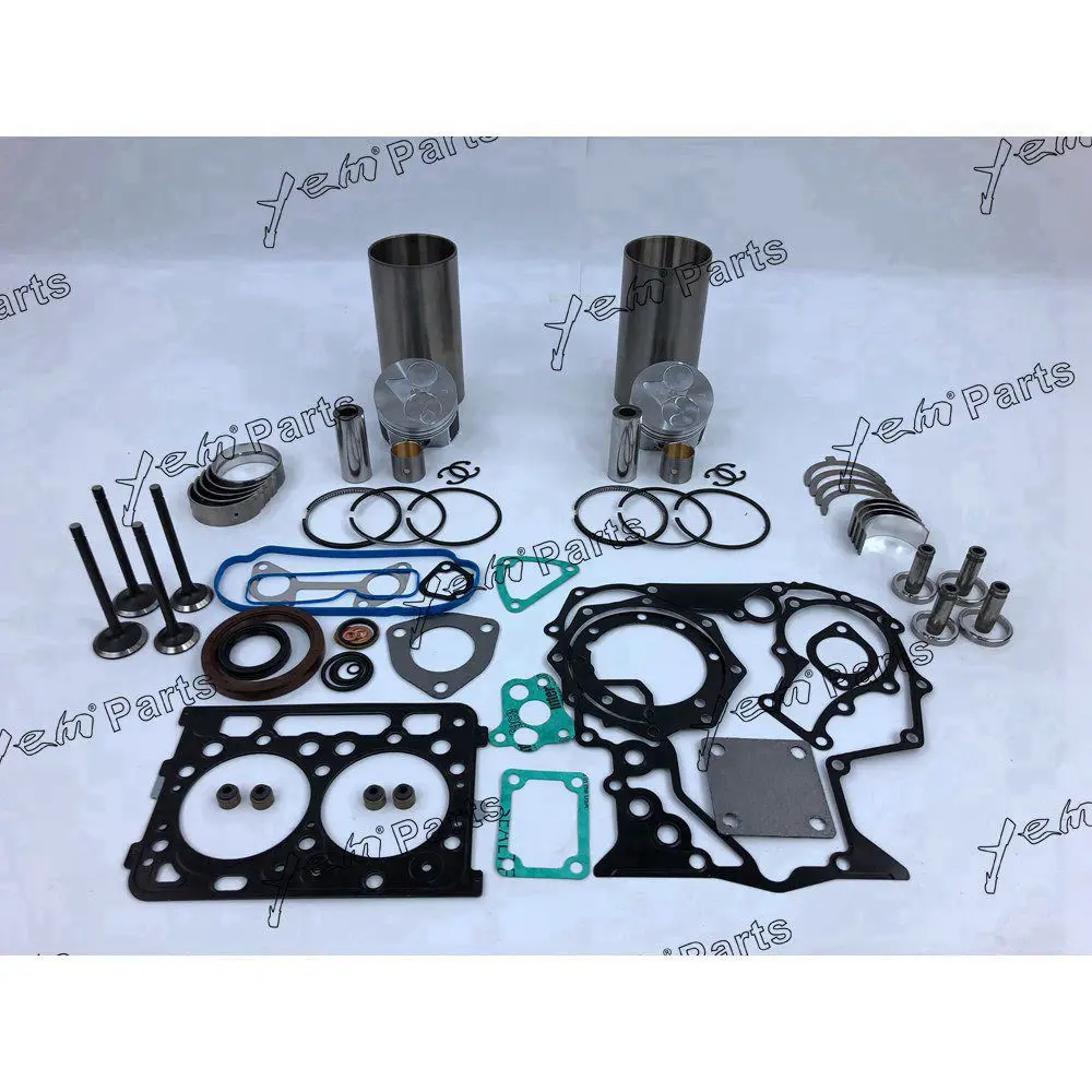 Z750 Rebuild Overhaul Kit With Bearings Cylinder Liner Piston Rings Full Gasket Set Engine Valves Kit for Kubota